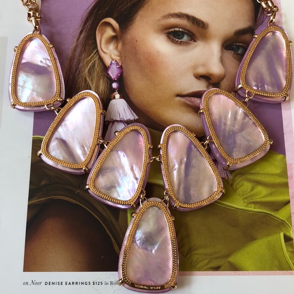 Kendra Scott Harlow Lilac Rose Gold Necklace - Picture 5 of 5